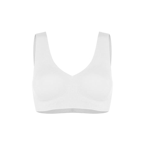 Top brasier sin costuras New cotton Top V Blanco
