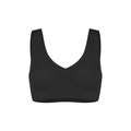 Top brasier sin costuras New cotton Top V Negro