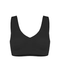 Top brasier sin costuras New cotton Top V Negro